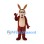 Kangaroo Mascot Costume in Burgundy with Cream Belly