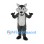Wolf Mascot Costume in Gray with Large White Cheeks