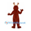 Kangaroo Mascot Costume in Red Brown with Long Ears