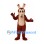 Kangaroo Mascot Costume in Red Brown with Long Ears