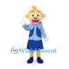 Monkey Mascot Costume with Blue Dress and Sailor Collar