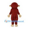 Monkey Mascot Costume in Burgundy with Cream Belly