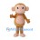 Monkey Mascot Costume in Tan with Pink Face