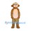 Monkey Mascot Costume in Brown with Pink Muzzle and Belly