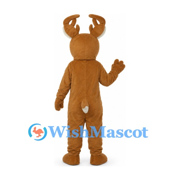 Reindeer Mascot Costume in Brown with White Belly