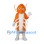 Lobster Mascot Costume in Orange with White Side Legs