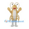 Lobster Mascot Costume in Cream with Long Antennae and Claws