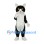 Cat Mascot Costume in Black with White Belly and Yellow Eyes