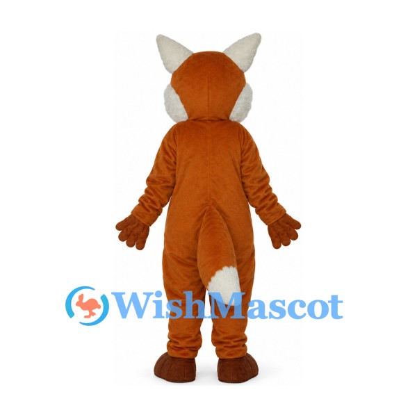 Fox Mascot Costume in Orange with White Belly