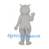 Cat Mascot Costume in White with Red Eyes and Pink Nose