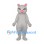 Mouse Mascot Costume in Gray with Pink Nose