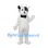 Cow Mascot Costume in White with Black Eye Patch and Bow Tie