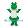 Frog Mascot Costume in Green with White Belly