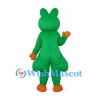 Frog Mascot Costume in Green with Orange Hands and Feet