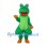 Frog Mascot Costume in Green with Orange Hands and Feet
