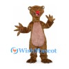 Gecko Mascot Costume in Brown with Pink Belly and Wide Toes