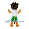 Leopard Mascot Costume with White Shirt and Green Shorts