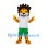 Leopard Mascot Costume with White Shirt and Green Shorts