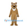 Cougar Mascot Costume in Tan with White Neck Patch