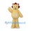 Lion Mascot Costume in Cream with Burgundy Mane and Round Belly