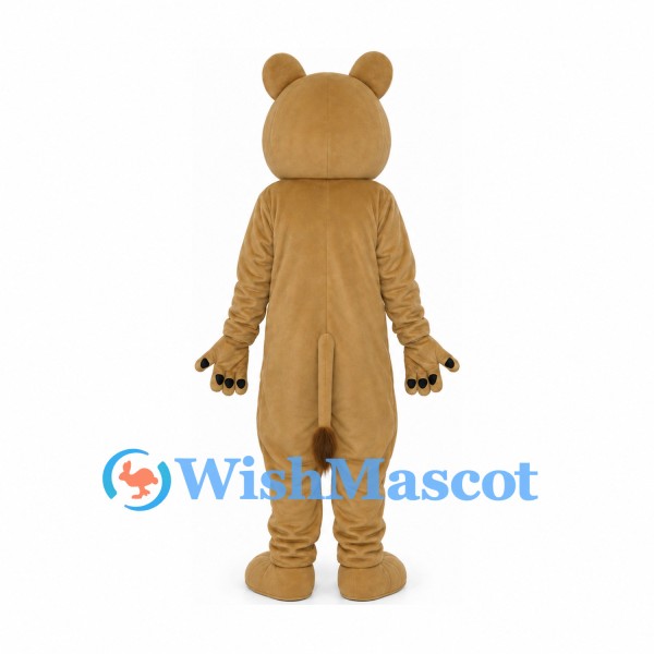 Cougar Mascot Costume in Tan with Spotted Muzzle