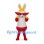 Rabbit Mascot Costume in White and Red with Sunglasses