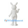 Rabbit Mascot Costume in White with Pink Inner Ears
