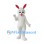 Rabbit Mascot Costume in White with Pink Inner Ears