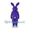 Rabbit Mascot Costume in Purple with White Belly