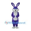 Rabbit Mascot Costume in Purple with White Belly