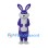 Rabbit Mascot Costume in Purple with White Belly