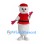 Snowman Mascot Costume with Red Santa Shirt and Hat