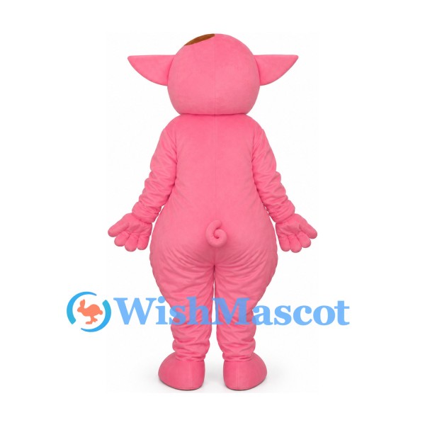 Pig Mascot Costume in Pink with Brown Eye Patch