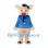 Pig Sailor Mascot Costume with Blue Shirt and Cap