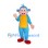 Monkey Mascot Costume in Blue with Pink Face and Yellow Belly