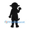 Skeleton Monkey Mascot Costume in Black with Gray Skull Face