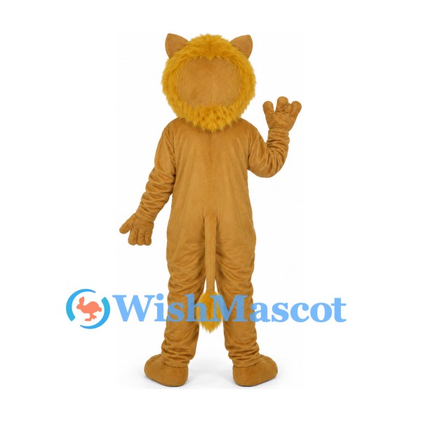 Lioness Mascot Costume in Tan with Open Mouth