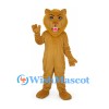 Lioness Mascot Costume in Tan with Open Mouth