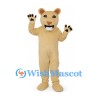 Lioness Mascot Costume in Cream with Black Paw Pads