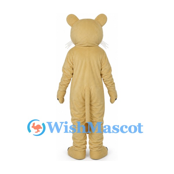 Lioness Mascot Costume in Tan with Long Tail