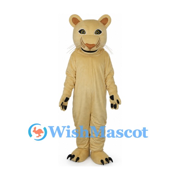 Lioness Mascot Costume in Tan with Long Tail