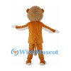 Lion Mascot Costume in Orange with Rounded Mane and White Belly