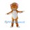 Lion Mascot Costume in Orange with Rounded Mane and White Belly