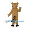 Raccoon Mascot Costume in Tan with Black Eye Mask and Striped Tail