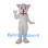 Cat Mascot Costume in Gray with Red Collar