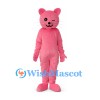 Cat Mascot Costume in Pink with Smiling Eyes