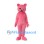 Cat Mascot Costume in Pink with Smiling Eyes