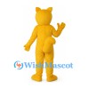 Cat Mascot Costume in Yellow with Long Tail