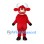 Bull Mascot Costume in Red with White Horns
