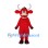 Bull Mascot Costume in Red with White Muzzle